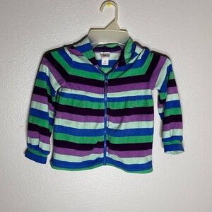 Toddler girl stripe circo Hoodie Jacket Full Zip size 4T